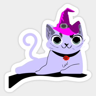 Cat in halloween attire Sticker